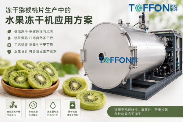冻干猕猴桃片生产中的水果冻干机应用方案